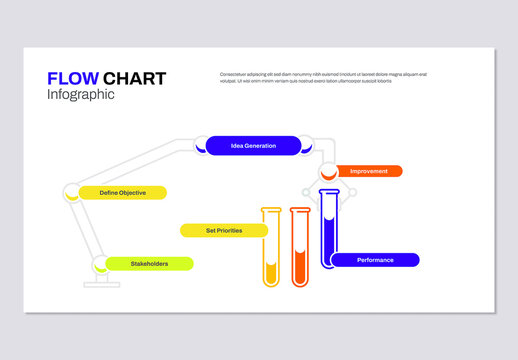 Modern Flowchart Infographic Layout for Company Growth and Strategy