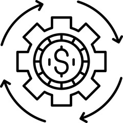 Money Setting Flow Icon