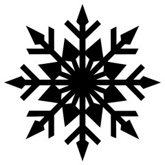 Snowflake Silhouette Vector Illustration