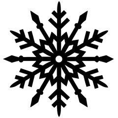 Snowflake Silhouette Vector Illustration