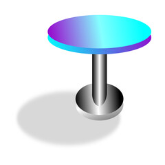 blue table isolated 