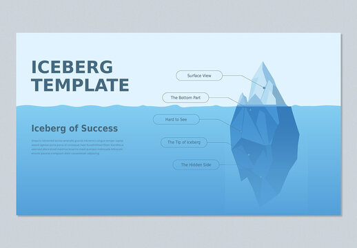 Minimal Iceberg Infographic Design for Business Data Visualization