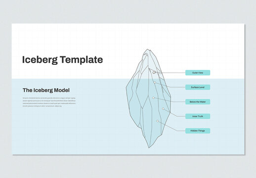 Minimal Iceberg Infographic Layout for Business and Corporate Presentation