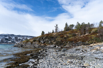 mountain landscape with blue sky
