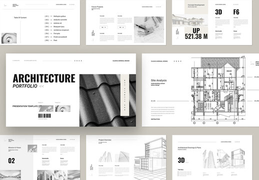Minimalist Architecture Portfolio Deck & Project Proposal Presentation Template