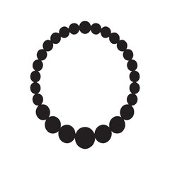 Obraz premium Beaded Necklace Solid Fashion Icon