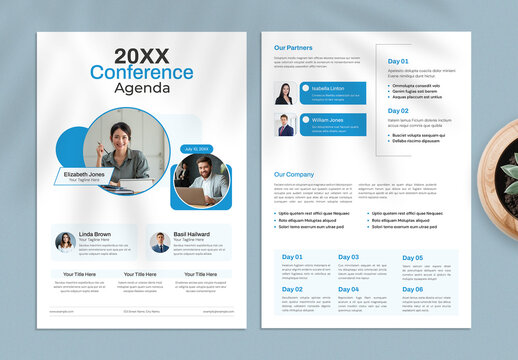 Conference Agenda Event Flyer Schedule Layout