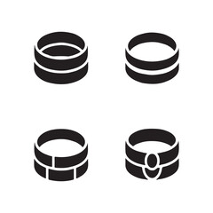 Stackable Rings Solid Accessory Icons Collection