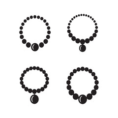 Pearl Necklace Solid Fashion Icons Pack