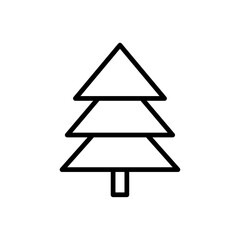 Christmas tree icon representing holiday, celebration, and winter season, suitable for festive decorations, greeting cards, gifts, events, and seasonal design projects