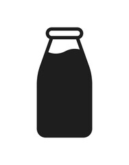 Milk bottle icon representing dairy, beverage, and nutrition, suitable for food packaging, agriculture, health, organic products, and farm-to-table design projects