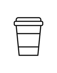 Coffee cup icon representing beverage, cafe, and refreshment, suitable for coffee shop branding, food packaging, lifestyle, takeaway drinks, and restaurant design projects