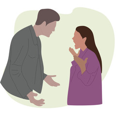 a couple of lovers quarreling