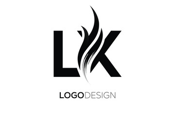 LX Creative Monogram Logo Design – Modern Abstract Letter Mark with Artistic Brush Stroke