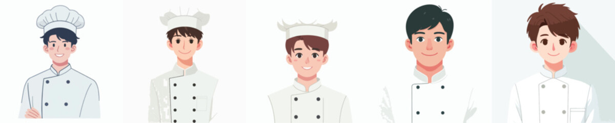 A person works as a chef in vector. 