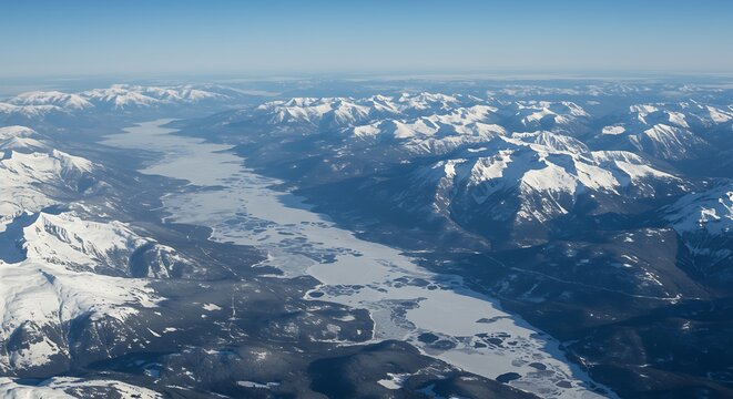 snow covered mountains