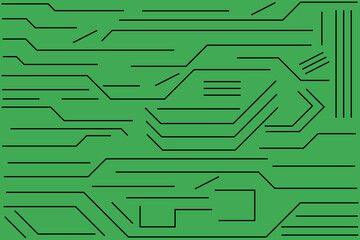 Abstract pattern resembling printed circuit board pathways – tech-inspired, modern digital background