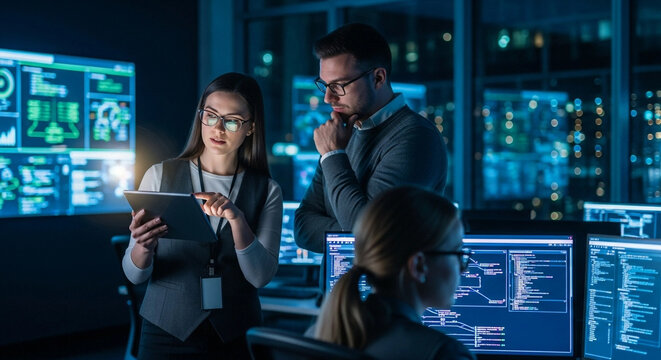 Data Analysis Team Monitoring Network Security