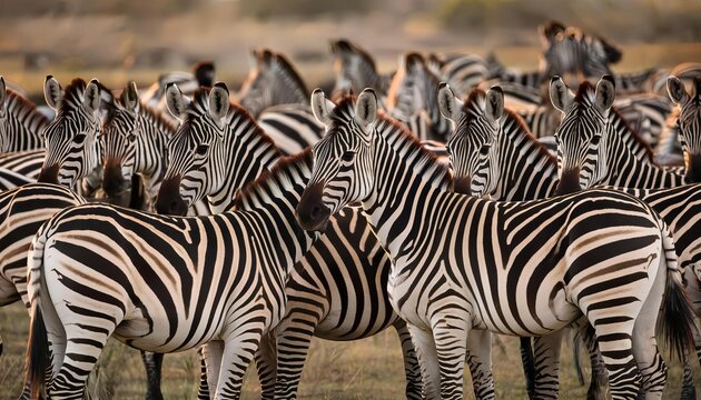 zebras in the serengeti