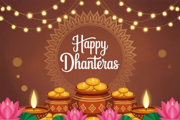 Traditional Dhanteras Social Media Post