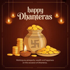 Happy Dhanteras Celebration Poster