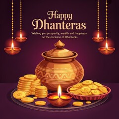 Happy Dhanteras Festival Poster