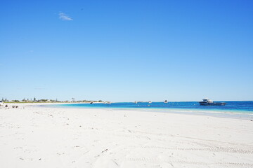 Obraz premium Lancelin Back Beach in Perth, Australia - オーストラリア パース ランセリンビーチ