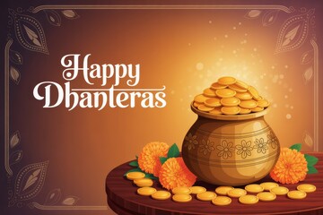 Happy Dhanteras Typography