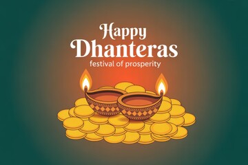 Golden Glow Happy Dhanteras Wishes