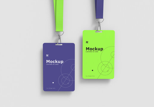 Lanyard ID card Mockup Template