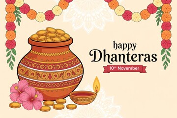 Creative Social Media Post for Dhanteras