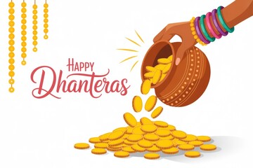 Bright Background for Dhanteras Wishes