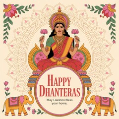Traditional Lamp Dhanteras Background