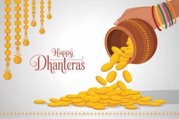 Modern Dhanteras Greeting Post