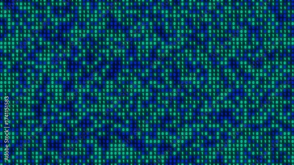 Wall mural binary code abstract animation video