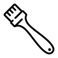 basting brush line icon