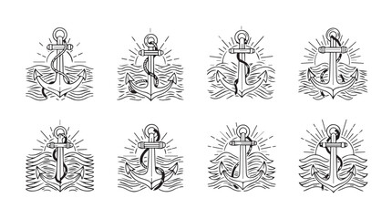 Collection of ornate religious cross symbols with abstract background elements for spiritual designs vector