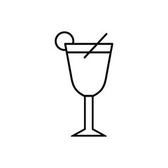 Cocktail Glass Vector Drink Beverage Party Bar Icon Illustration