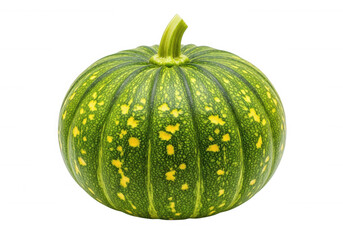 Green spotted squash isolated on a transparent background