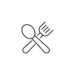 Spoon Fork Vector Cutlery Kitchen Utensil Dining Icon Illustration