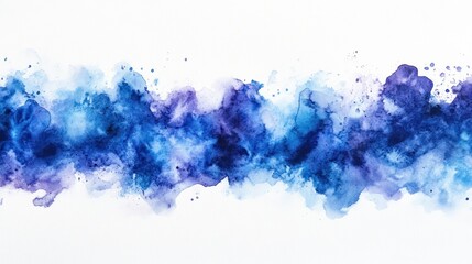 Obraz premium Abstract watercolor paint background with flowing blues and purples.
