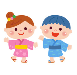 夏祭りを楽しむ子どもたち