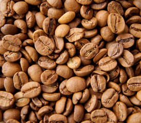 coffee beans close up. coffee beans background