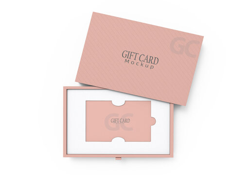 Gift Card Box Mockup Template