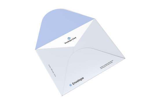 Opened Envelope Stationery Mockup Template