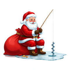 santa claus on a white background