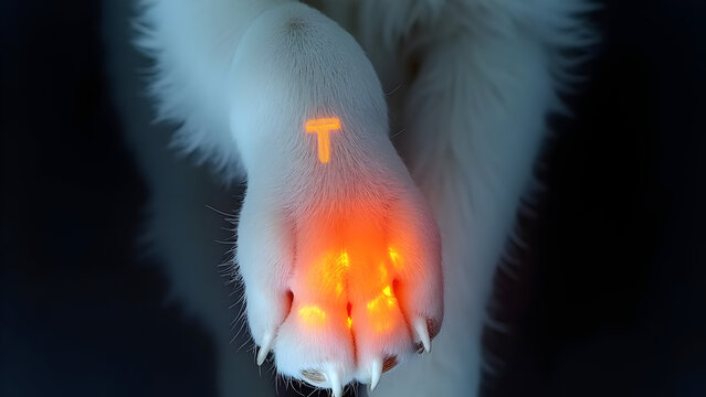 X-ray Image of Puppy Front Paw With Metacarpal Fracture