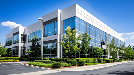 Obraz premium Suburban office buildings with contemporary architecture.