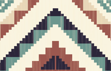 Fototapeta premium Geometric ethnic pattern seamless, Native American ethnic design, Southwestern decor design for background ,curtain, carpet, wallpaper, clothing, wrapping, Batik, vector illustration.