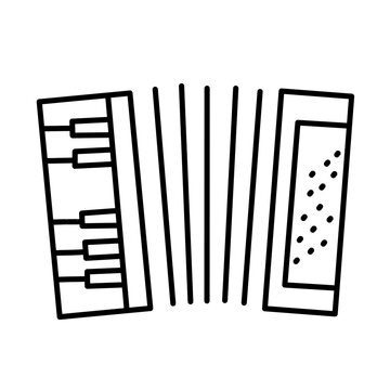 black line art accordion musical instrument clip art preview